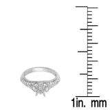 0.25 Carat (ctw) 14K White Gold Round Diamond Ladies Semi-Mount Bridal Engagement Ring 1/4 CT (No Center Stone)