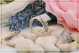 0.45 Carat (ctw) 14K Yellow Gold Round White Diamond Men & Women's Micro Pave Engagement Ring Trio Bridal Set 1/2 CT