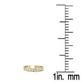 0.55 Carat (ctw) 14K Yellow Gold Round Diamond Ladies Anniversary Wedding Ring Stackable Band 1/2 CT