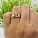 0.55 Carat (ctw) 14K Yellow Gold Round Diamond Ladies Anniversary Wedding Ring Stackable Band 1/2 CT