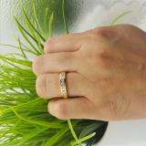 0.55 Carat (ctw) 14K Yellow Gold Round Diamond Ladies Anniversary Wedding Ring Stackable Band 1/2 CT
