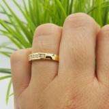 0.55 Carat (ctw) 14K Yellow Gold Round Diamond Ladies Anniversary Wedding Ring Stackable Band 1/2 CT