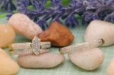 0.25 Carat (ctw) 10K Yellow Gold Round Diamond Men And Women's Micro Pave Engagement Ring Trio Set 1/4 CT