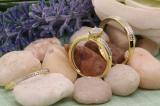 0.25 Carat (ctw) 10K Yellow Gold Round Diamond Men And Women's Micro Pave Engagement Ring Trio Set 1/4 CT