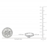 0.30 Carat (ctw) 10K White Gold Round & Princess Diamond Ladies Bridal Halo Engagement Ring Set 1/3 CT