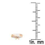 0.50 Carat (ctw) 10K Rose Gold Princess Diamond Ladies Bridal Semi Mount Engagement Ring Set 1/2 CT (No Center Stone)
