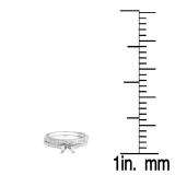 0.50 Carat (ctw) 10K White Gold Princess Diamond Ladies Bridal Semi Mount Engagement Ring Set 1/2 CT (No Center Stone)
