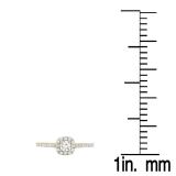 0.50 Carat (ctw) 10K Yellow Gold Round Diamond Ladies Halo Bridal Engagement Ring 1/2 CT