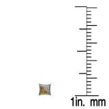 0.05 Carat (ctw) Sterling Silver Round White & Yellow Diamond Micro Pave Setting Kite Shape Stud Earrings