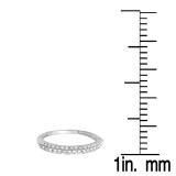 0.30 Carat (ctw) 14K White Gold Round White Diamond Ladies Anniversary Wedding Band Stackable Ring 1/3 CT