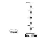 0.80 Carat (ctw) 14K White Gold Round Black Diamond Ladies 5 Stone Anniversary Wedding Band Ring 3/4 CT