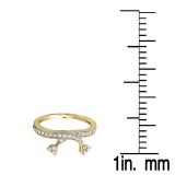 0.40 Carat (ctw) 10K Yellow Gold Round Diamond Ladies Anniversary Wedding Band Enhancer Guard