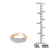 0.10 Carat (ctw) 10K Rose Gold Round Diamond Ladies Anniversary Wedding Band Stackable Ring 1/10 CT