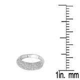 0.10 Carat (ctw) 10K White Gold Round Diamond Ladies Anniversary Wedding Band Stackable Ring 1/10 CT