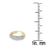 0.10 Carat (ctw) 10K Yellow Gold Round Diamond Ladies Anniversary Wedding Band Stackable Ring 1/10 CT