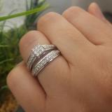 0.65 Carat (ctw) 18K White Gold Round Diamond Ladies Bridal Engagement Ring Matching Wedding Band Set  3/4 CT
