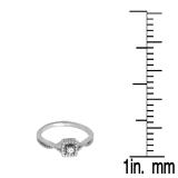 0.15 Carat (ctw) 10K White Gold Round Cut Diamond Ladies Crossover Split Shank Engagement Bridal Promise Ring