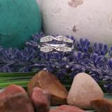 0.42 Carat (ctw) 10K White Gold Round Diamond Ladies Anniversary Wedding Band Enhancer Guard Double Ring