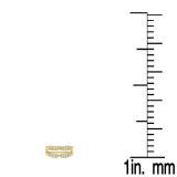 0.42 Carat (ctw) 10K Yellow Gold Round Diamond Ladies Anniversary Wedding Band Enhancer Guard Double Ring