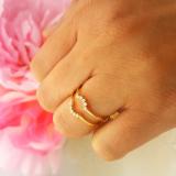 0.20 Carat (ctw) 14K Yellow Gold Round Diamond Ladies Anniversary Wedding Band Enhancer Guard Double Ring 1/5 CT