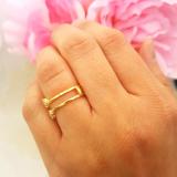 0.20 Carat (ctw) 14K Yellow Gold Round Diamond Ladies Anniversary Wedding Band Enhancer Guard Double Ring 1/5 CT