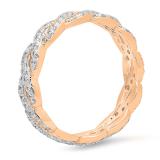 0.65 Carat (ctw) 10K Rose Gold Round Diamond Ladies Eternity Anniversary Wedding Band Ring