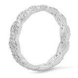 0.65 Carat (ctw) 10K White Gold Round Diamond Ladies Eternity Anniversary Wedding Band Ring
