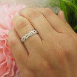 0.65 Carat (ctw) 10K White Gold Round Diamond Ladies Eternity Anniversary Wedding Band Ring