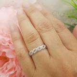 0.65 Carat (ctw) 10K White Gold Round Diamond Ladies Eternity Anniversary Wedding Band Ring
