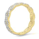 0.65 Carat (ctw) 14K Yellow Gold Round Diamond Ladies Eternity Anniversary Wedding Band Ring