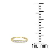 0.13 Carat (ctw) 10K Yellow Gold Round White Diamond Ladies Anniversary Wedding Band