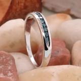 0.24 Carat (ctw) Sterling Silver Round Cut Blue Diamond Men's Fashion Right Hand Fashion Band 1/4 CT