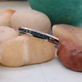 0.24 Carat (ctw) Sterling Silver Round Cut Blue Diamond Men's Fashion Right Hand Fashion Band 1/4 CT