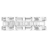 1.05 Carat (ctw) 18K White Gold Baguette Cut White Diamond Ladies Anniversary Wedding Band Stackable Ring 1 CT