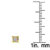 0.15 Carat (ctw) 10K Yellow Gold White Diamond Kite Shape Mens Hip Hop Iced Stud Earring