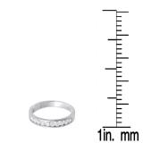 0.40 Carat (ctw) 10K White Gold Round Diamond Ladies Anniversary Wedding Stackable Ring Band