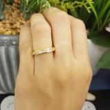 0.40 Carat (ctw) 10K Yellow Gold Round Diamond Ladies Anniversary Wedding Stackable Ring Band