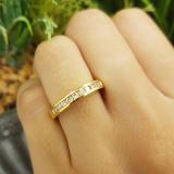 0.40 Carat (ctw) 10K Yellow Gold Round Diamond Ladies Anniversary Wedding Stackable Ring Band