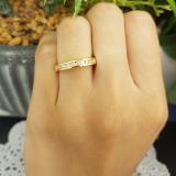 0.40 Carat (ctw) 10K Yellow Gold Round Diamond Ladies Anniversary Wedding Stackable Ring Band
