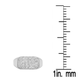 0.10 Carat (ctw) Sterling Silver Round White Diamond Men's Hip Hop Micro Pave Anniversary Wedding Band