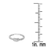 0.25 Carat (ctw) 10k White Gold Round Diamond Ladies Bridal Unique Vintage Style Engagement Ring 1/4 CT