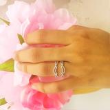 0.35 Carat (ctw) 14K White Gold Round Diamond Ladies Anniversary Wedding Band Enhancer Guard Double Ring 1/3 CT