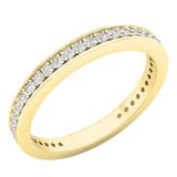 0.35 Carat (ctw) 10K Yellow Gold Round Cubic Zirconia Ladies Sizable Eternity Anniversary Stackable Ring Wedding Band 1/3 CT