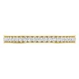0.35 Carat (ctw) 10K Yellow Gold Round Cubic Zirconia Ladies Sizable Eternity Anniversary Stackable Ring Wedding Band 1/3 CT