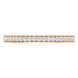 0.35 Carat (ctw) 18K Rose Gold Round Cubic Zirconia Ladies Eternity Anniversary Stackable Ring Wedding Band 1/3 CT