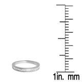 0.13 Carat (ctw) 10K White Gold Baguette Cut White Diamond Ladies Stackable Anniversary Wedding Band