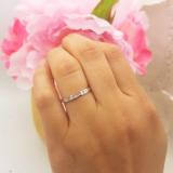 0.13 Carat (ctw) 10K White Gold Baguette Cut White Diamond Ladies Stackable Anniversary Wedding Band