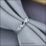 0.03 Carat (ctw) Sterling Silver Round Cut White Diamond Men's Anniversary Wedding Band