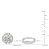 0.03 Carat (ctw) Sterling Silver Round Cut White Diamond Men's Anniversary Wedding Band