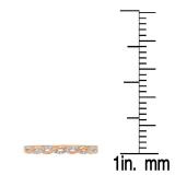 0.06 Carat (ctw) 14K Rose Gold Round Cut Diamond Ladies Bridal Anniversary Wedding Band Stackable Swirl Ring